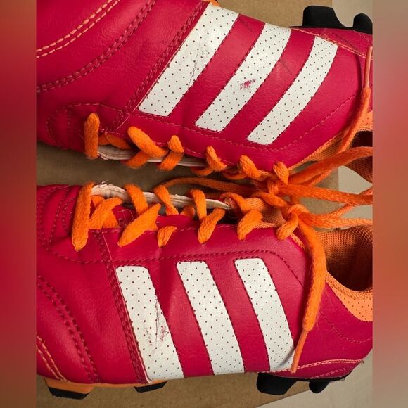 Adidas neon Pink Orange Soccer Shoes cleats size 7.5 football athletic sport - Picture 10 of 10